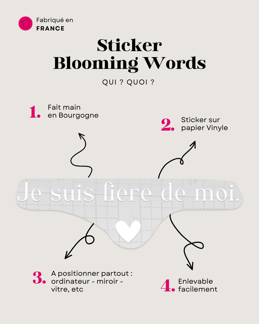 "Je suis fière de moi" affirmation positive