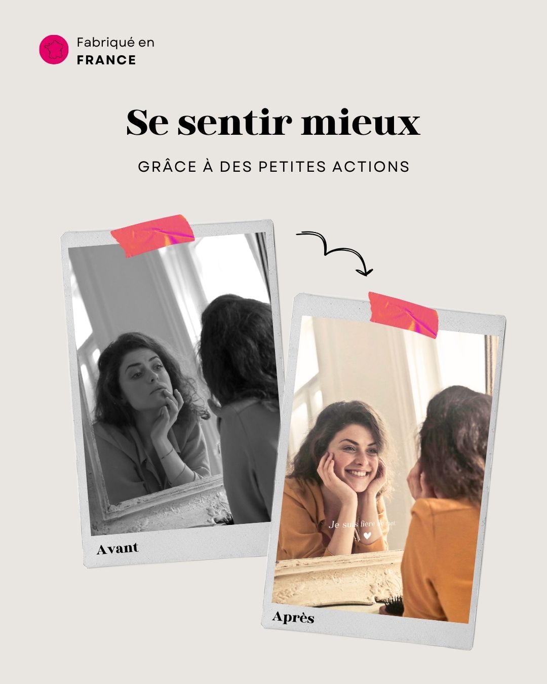 "Je suis fière de moi" affirmation positive