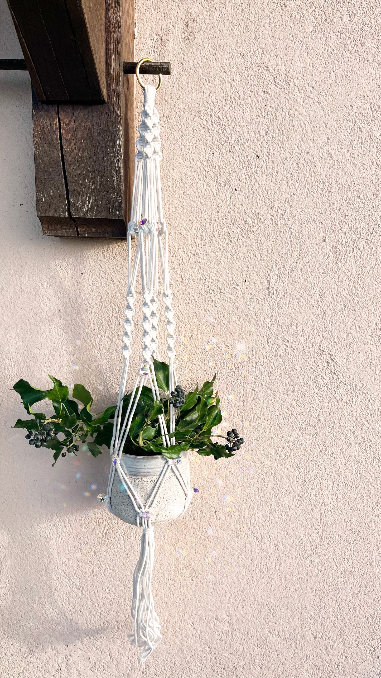 Suspensions en Macramé & Cristaux ✨🌿